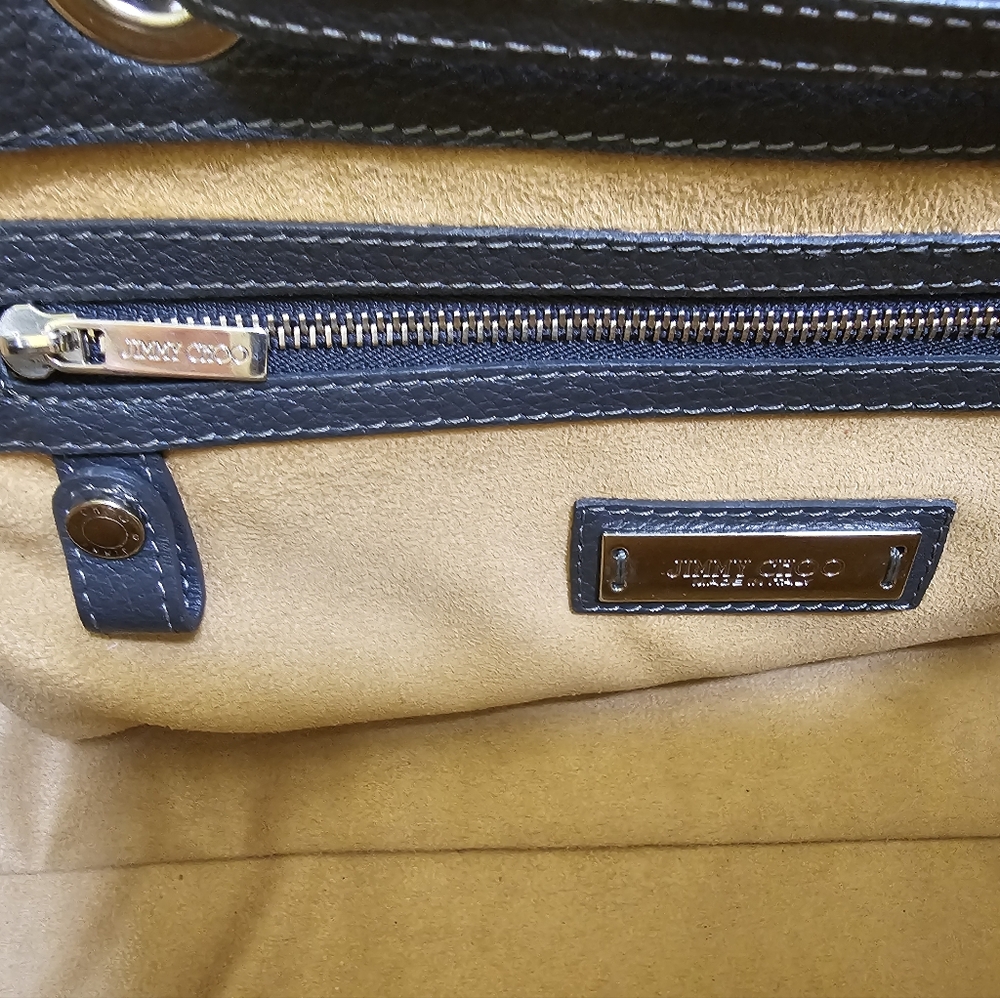 JIMMY CHOO Rosalie Grainy Calfskin Leather Satchel Bag - Picture 12 of 17